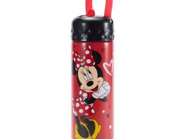 Minnie Mouse 16 oz. Stainless Steel Water Bottle with Built-In Straw now available