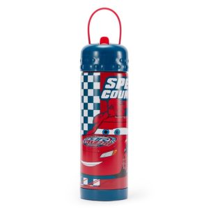 Lightning McQueen 16 oz. Stainless Steel Water Bottle with Built-In Straw - Cars