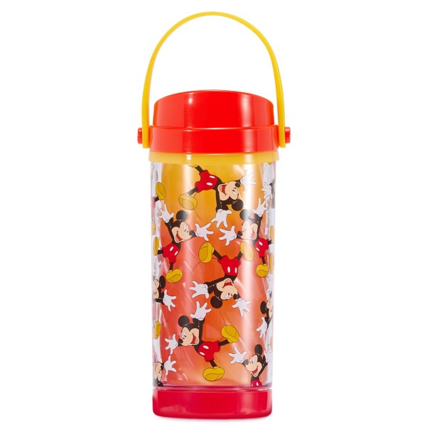 Mickey Mouse Water Bottle with Built-In Straw