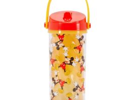 Mickey Mouse Water Bottle with Built-In Straw