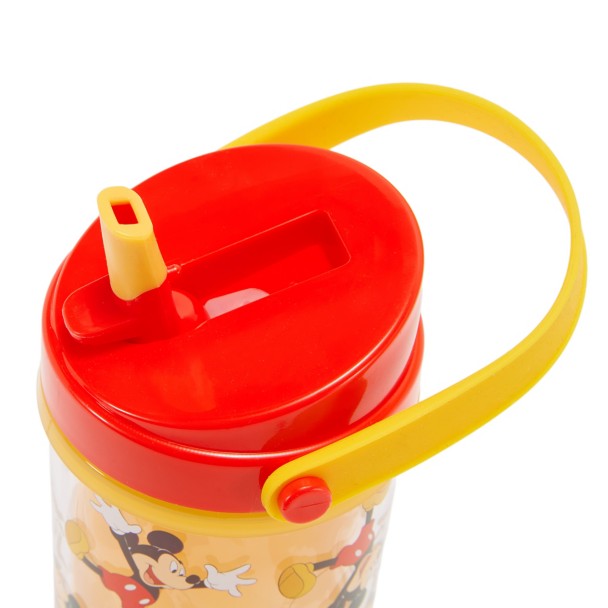 Mickey Mouse Water Bottle with Built-In Straw