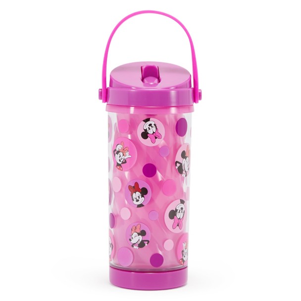 Minnie Mouse Water Bottle with Built-In Straw