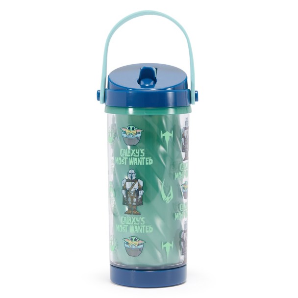 The Mandalorian and Grogu Water Bottle with Built-In Straw - Star Wars