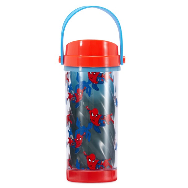 Spider-Man Water Bottle with Built-In Straw
