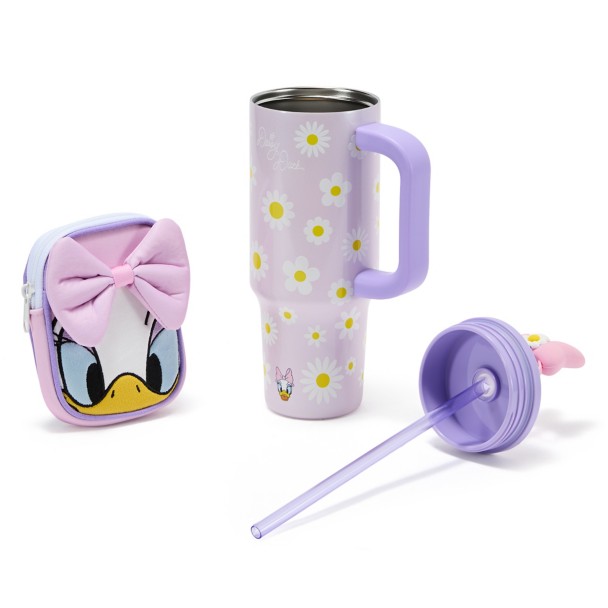 Daisy Duck 30 oz. Stainless Steel Travel Tumbler with Straw plus Zip Case