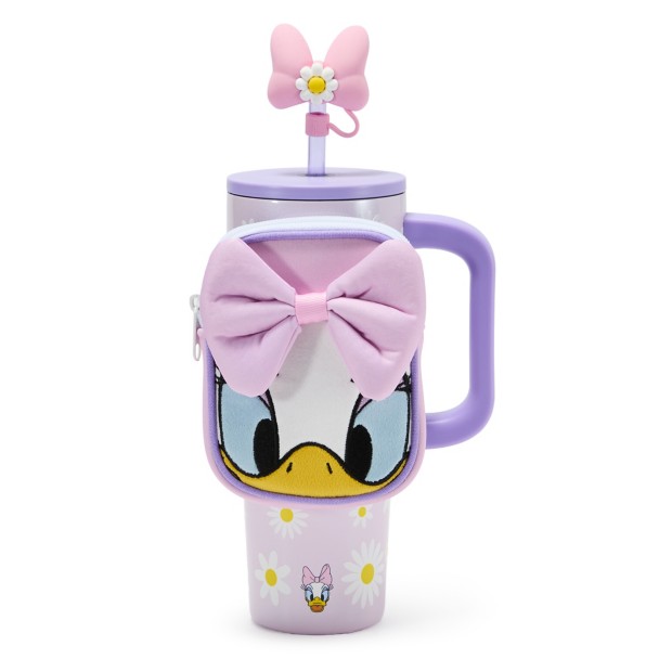 Daisy Duck 30 oz. Stainless Steel Travel Tumbler with Straw plus Zip Case