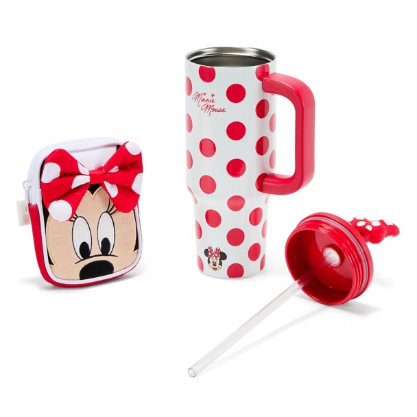 Minnie Mouse 30 oz. Stainless Steel Travel Tumbler with Straw plus Zip Case