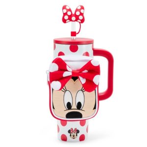 Minnie Mouse 30 oz. Stainless Steel Travel Tumbler with Straw plus Zip Case