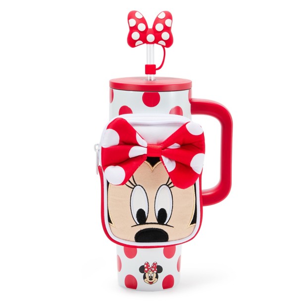 Minnie Mouse Water Bottle with Built-In Straw