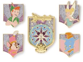 Disneyland 70th Anniversary Vault Collection Pin Set 4 – Limited Edition