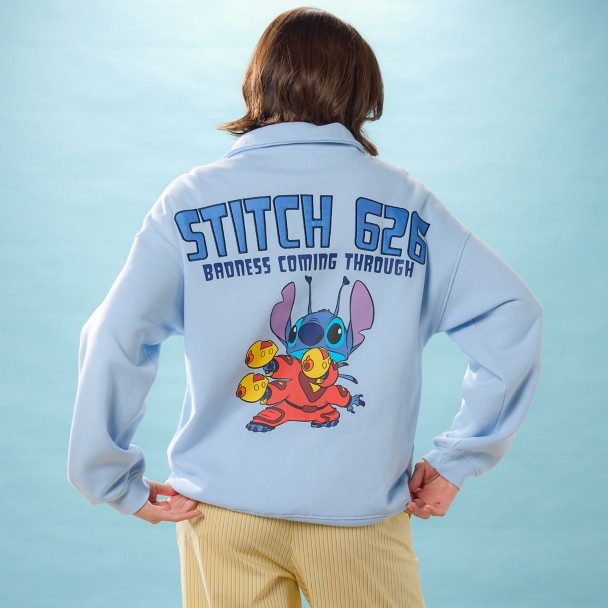 Stitch 1/4 Zip Pullover for Men - Lilo & Stitch