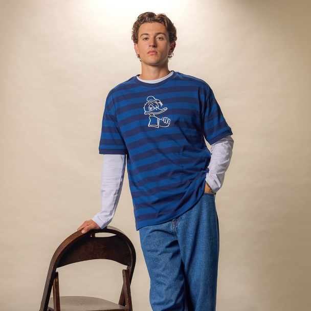 Donald Duck Striped T-Shirt for Adults by Our Universe
