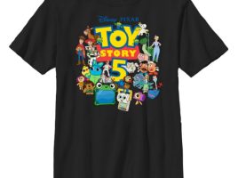 Toy Story 5 Logo and Character Collage T-Shirt – Customized | Disney Store is available online for purchase