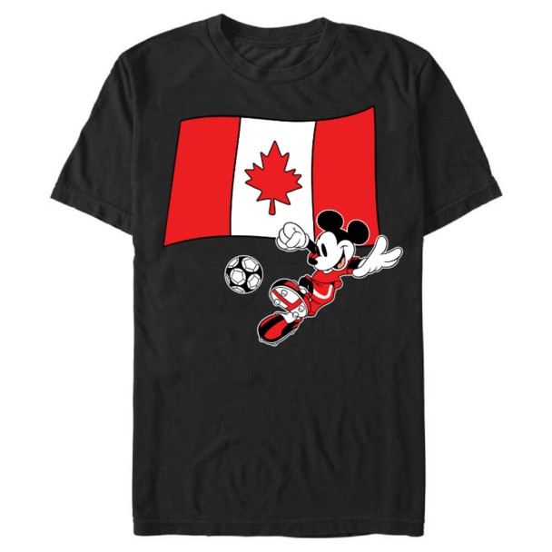 Mickey Mouse Soccer with Canada Flag T-Shirt - Customized | Disney Store