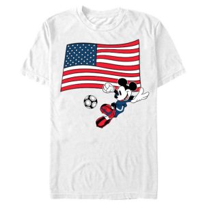 Mickey Mouse Soccer with America USA Flag T-Shirt - Customized | Disney Store
