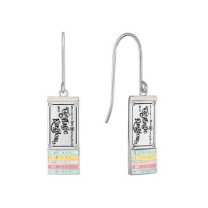Walt Disney World Ticket Book Earrings by Rebecca Hook