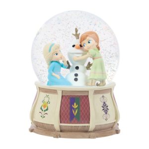Anna Elsa and Olaf ''Do You Want to Build a Snowman?'' Musical Snow Globe by Precious Moments - Frozen