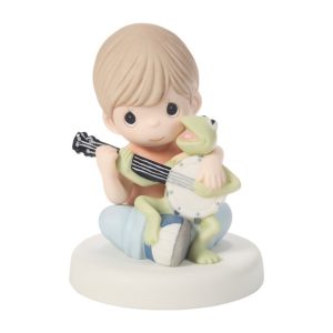 Kermit and Boy ''Music is What Friendship Sounds Like'' Figure by Precious Moments - The Muppets