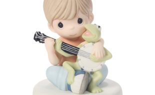 Kermit and Boy ”Music is What Friendship Sounds Like” Figure by Precious Moments – The Muppets – Purchase Online Now