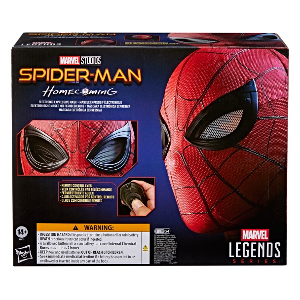 Spider-Man Electronic Expressive Mask by Hasbro - Spider-Man Homecoming - Marvel Legends Series