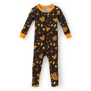 Mickey and Minnie Mouse Halloween Stretchie Sleeper for Baby