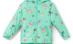 Bluey Disney Parks Half-Zip Packable Hooded Rain Jacket for Kids
