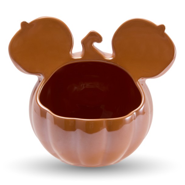 Mickey Mouse Jack-o'-Lantern Stoneware Halloween Candy Bowl