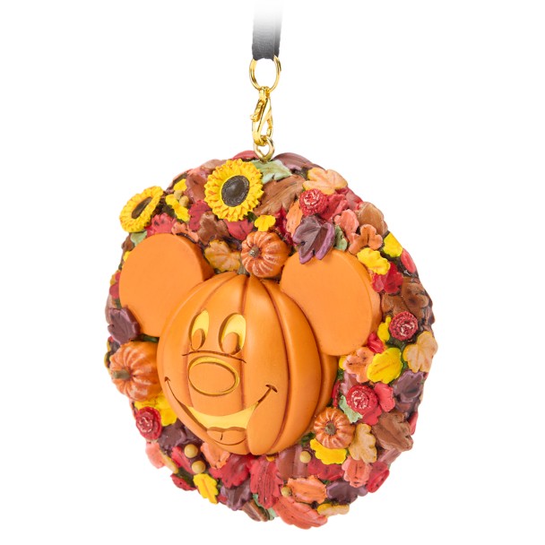 Mickey Mouse Jack-o'-Lantern Wreath Halloween Ornament