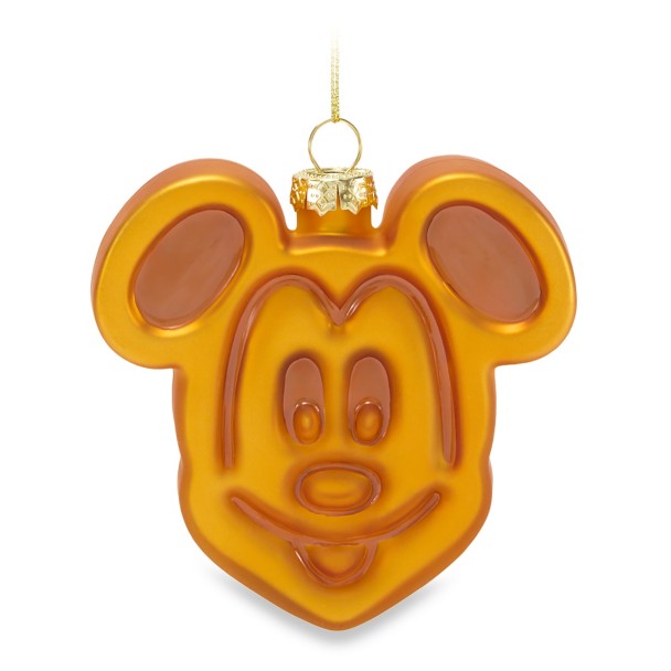 Mickey Mouse Waffle Glass Ornament - Disney Parks
