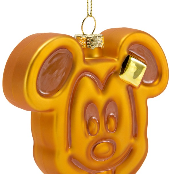 Mickey Mouse Waffle Glass Ornament - Disney Parks