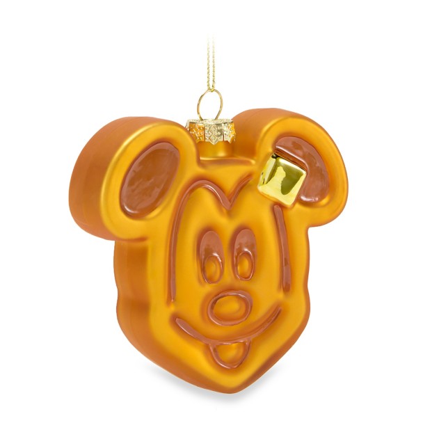 Mickey Mouse Waffle Glass Ornament - Disney Parks