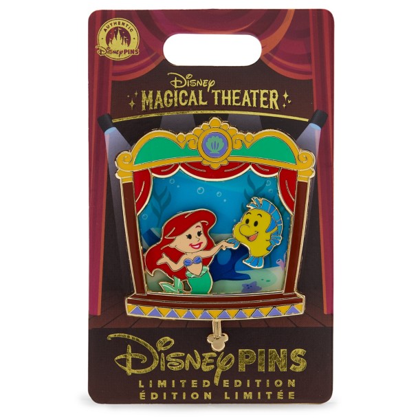 Ariel and Flounder Slider Pin - The Little Mermaid - Disney Magical Theater - Limited Edition
