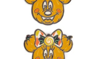 Mickey and Minnie Mouse Jack-o’-Lanterns ”Happy Halloween” Pin Set