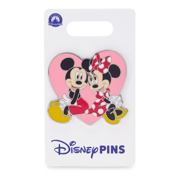 Mickey and Minnie Mouse Heart Pin