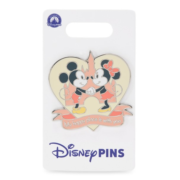 Mickey and Minnie Mouse at Fantasyland Castle ''Happy Place'' Pin