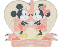 Mickey and Minnie Mouse at Fantasyland Castle ”Happy Place” Pin