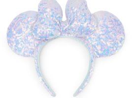 Minnie Mouse Sequin Cotton Candy Ear Headband for Adults