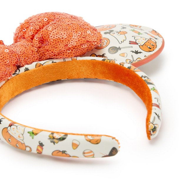 Mickey and Minnie Mouse Halloween Ear Headband for Adults