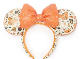 Mickey and Minnie Mouse Halloween Ear Headband for Adults