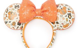 Mickey and Minnie Mouse Halloween Ear Headband for Adults