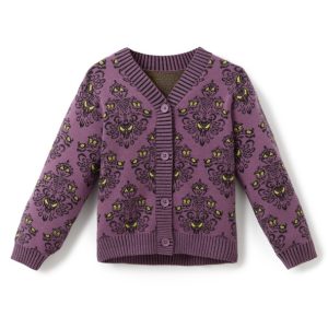 The Haunted Mansion Wallpaper Knit Cardigan for Girls