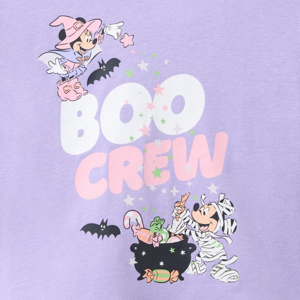 Mickey and Minnie Mouse Halloween Long Sleeve Fashion T-Shirt for Girls