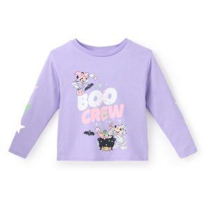 Mickey and Minnie Mouse Halloween Long Sleeve Fashion T-Shirt for Girls