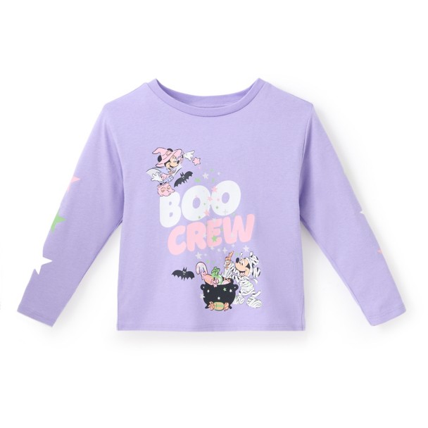 Mickey and Minnie Mouse Halloween Long Sleeve Fashion T-Shirt for Girls