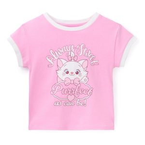 Marie Fashion Ringer T-Shirt for Girls - The Aristocats