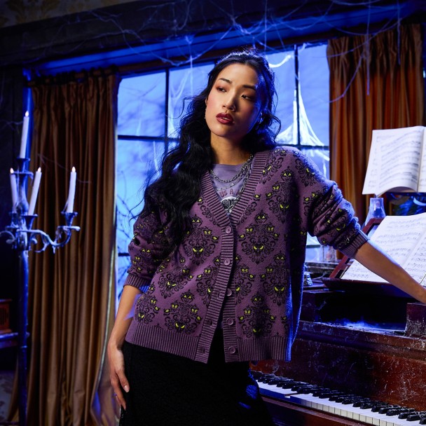 The Haunted Mansion Wallpaper Cardigan for Women