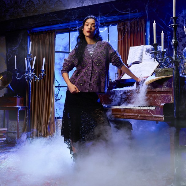 The Haunted Mansion Wallpaper Cardigan for Women