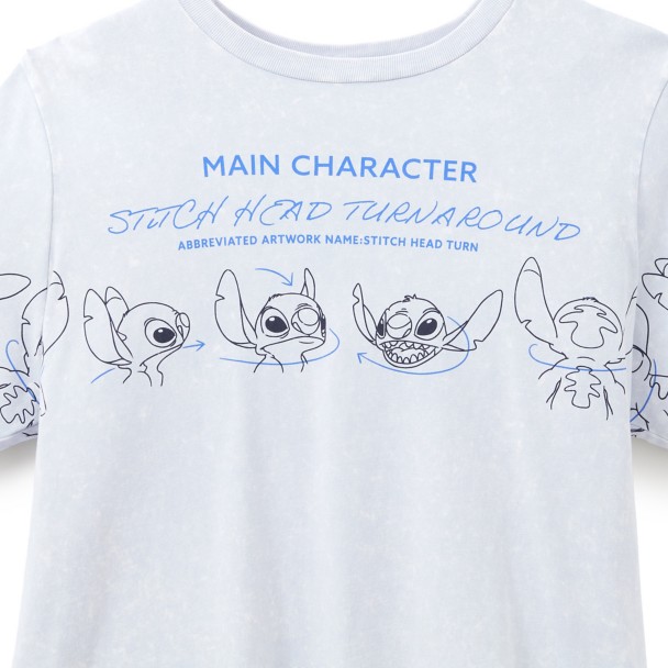 Stitch Model Sheet Fashion T-Shirt for Women - Lilo & Stitch
