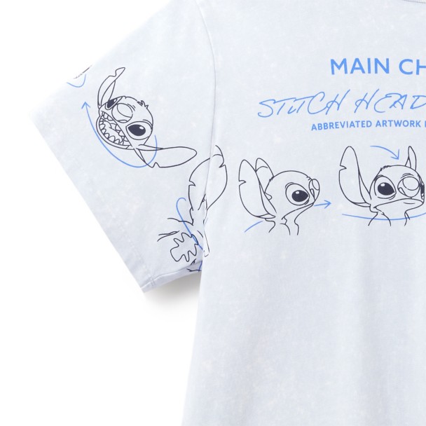Stitch Model Sheet Fashion T-Shirt for Women - Lilo & Stitch