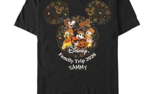 Mickey Mouse and Friends ”Disney Family Trip 2026” Halloween Fireworks Icon T-Shirt – Customized | Disney Store